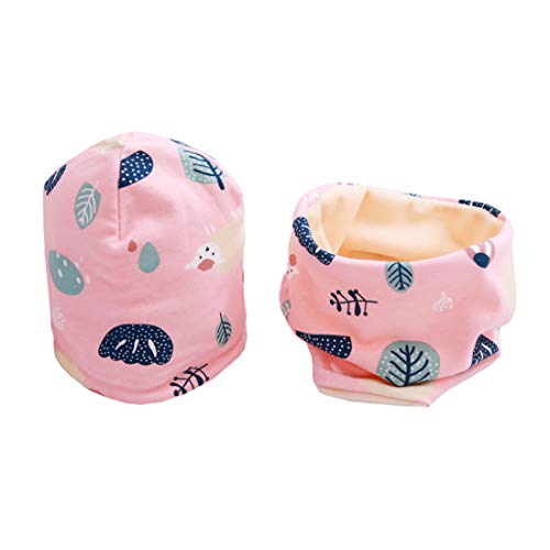 Boomly Baby Kinder Winter Beanie Mütze Hut Warm Loop Schal Set Baumwollschal Halsbänder Hut Velvet-Futter Nackenwärmer Schal Bandana Hut von Boomly