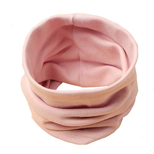 Boomly Baby Loop Schal Baumwolle Herbst Winter Nackenwärmer Halsband Einfarbig O Ring Schals Halstuch Schlauchschal Für 0-8 Jahre Jungen Mädchen (Rosa, 0-3 Jahre) von Boomly