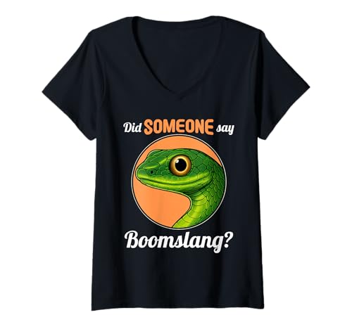 Damen Boomslangs Boomslang T-Shirt mit V-Ausschnitt Damen Boomslangs Boomslang T-Shirt mit V-Ausschnitt von Boomslangs Boomslang Tier Shop