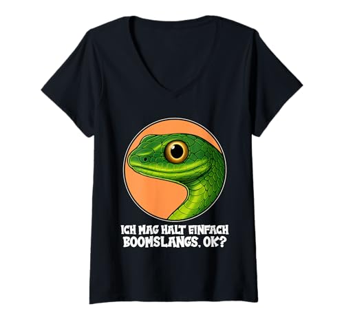 Damen Boomslangs Boomslang T-Shirt mit V-Ausschnitt von Boomslangs Boomslang Tier Shop