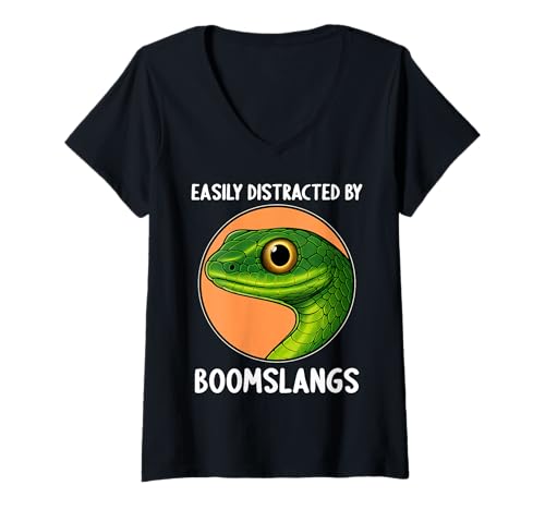 Damen Boomslangs Boomslang T-Shirt mit V-Ausschnitt von Boomslangs Boomslang Tier Shop