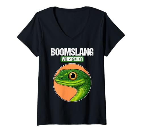 Damen Boomslangs Boomslang T-Shirt mit V-Ausschnitt Damen Boomslangs Boomslang T-Shirt mit V-Ausschnitt von Boomslangs Boomslang Tier Shop