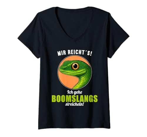 Damen Boomslangs Boomslang T-Shirt mit V-Ausschnitt Damen Boomslangs Boomslang T-Shirt mit V-Ausschnitt von Boomslangs Boomslang Tier Shop