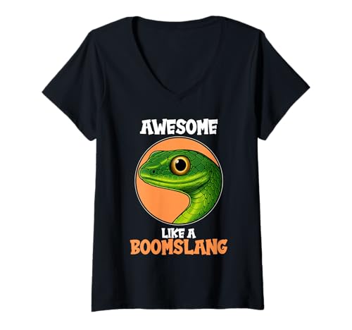 Damen Boomslangs Boomslang T-Shirt mit V-Ausschnitt von Boomslangs Boomslang Tier Shop