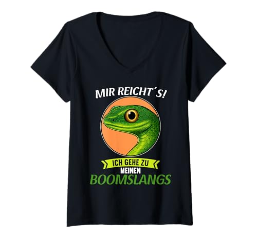 Damen Boomslangs Boomslang T-Shirt mit V-Ausschnitt Damen Boomslangs Boomslang T-Shirt mit V-Ausschnitt von Boomslangs Boomslang Tier Shop