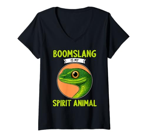 Damen Boomslangs Boomslang T-Shirt mit V-Ausschnitt von Boomslangs Boomslang Tier Shop
