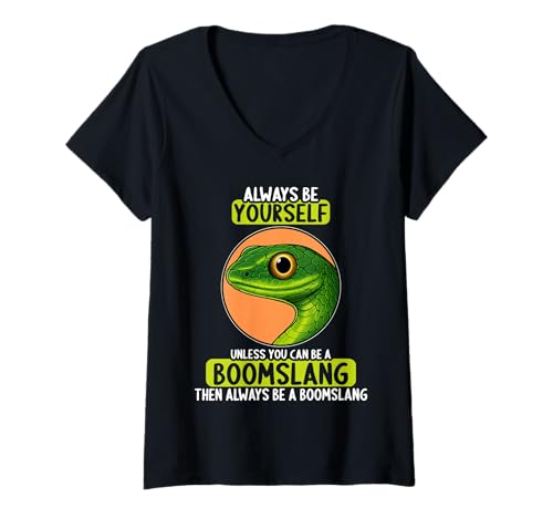 Damen Boomslangs Boomslang T-Shirt mit V-Ausschnitt Damen Boomslangs Boomslang T-Shirt mit V-Ausschnitt von Boomslangs Boomslang Tier Shop