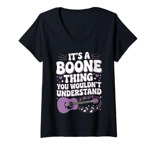 Damen Lustiges Zitat Boone Thing You Wouldn't Understand Guitar Lover T-Shirt mit V-Ausschnitt Damen Lustiges Zitat Boone Thing You Wouldn't Understand Guitar Lover T-Shirt mit V-Ausschnitt von Boone Thing Music Lover for Fun Times
