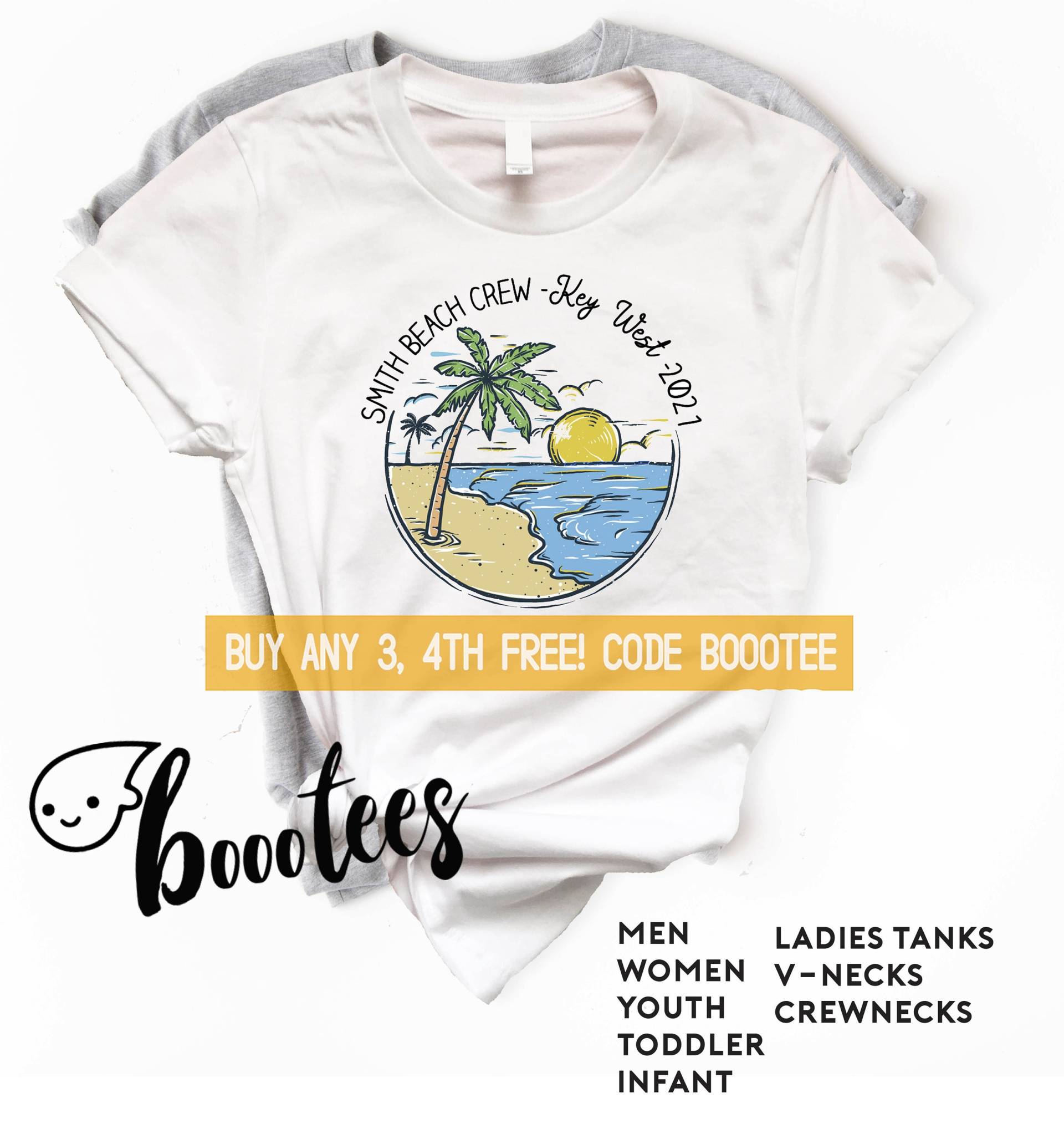 Custom Urlaub T-Shirt Passende Familie Strand Herren Kinder Frauen Tshirt Junge Mädchen Kleinkind V-Ausschnitt Sommer Camp Group Baby von BoooTees