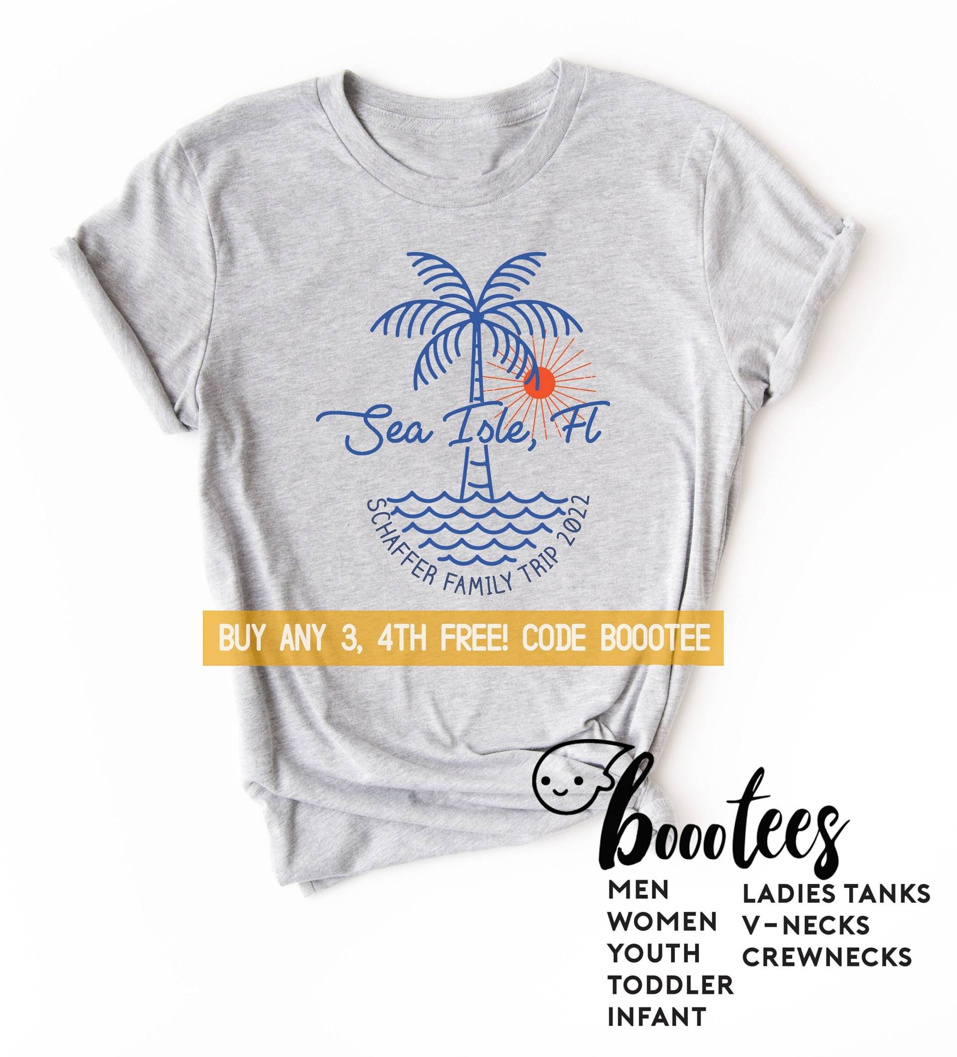 Urlaub T-Shirts Passende Familie Strand T-Shirt Herren Kinder Frauen Tshirt Junge Mädchen Kleinkind V-Ausschnitt Custom Travel Group Road Trip von BoooTees