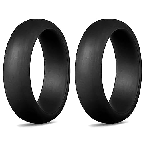 Booso Silikon-Ringe für Männer und Frauen, umweltfreundlich, Outdoor-Sportring, 5,7 mm, 2 Stück, Silikon von Booso