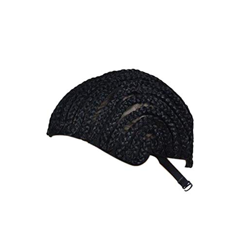 Booso Strick-Perückenkappe mit Maisperücke, gehäkelt, für schwarze afrikanische Perücke, mit Perückenkappe, L von Booso