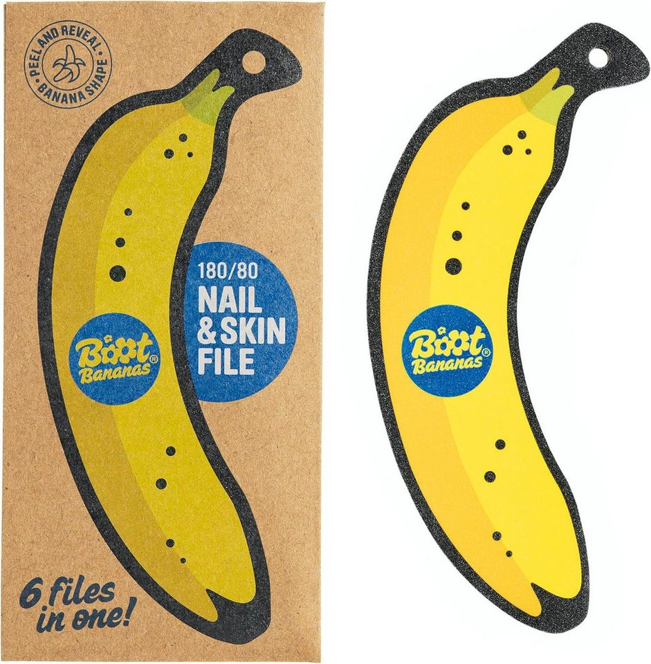 Boot Bananas Polierfeile Boot Bananas 2in1 Nagel- & Hautfeile - 6 Dual Grit, Pflege-Set / Feilen-Set, 1-tlg., 6er Set, 2-in-1 Dual-Grit Feile (60/180 Grit) für Nägel & harte Haut von Boot Bananas