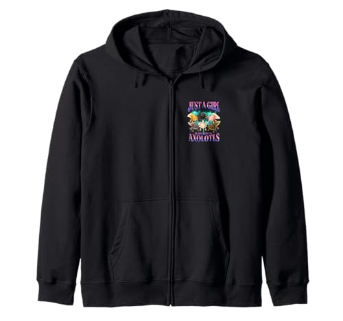 Nur EIN Mädchen, das Axolotls Bootleg Design liebt Axolotl Kapuzenjacke Nur EIN Mädchen, das Axolotls Bootleg Design liebt Axolotl Kapuzenjacke von Bootleg Axolotl Girl Merch for Fans