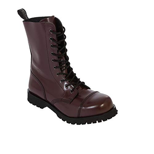 Boots & Braces - 10-Loch Stiefel Cherry Rot Größe 40 (UK 6) von Boots & Braces