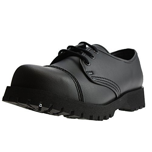 Boots & Braces - 3-Loch Vegetarian (Vegi) Schuhe Schwarz Größe 40 (UK6) von Boots & Braces