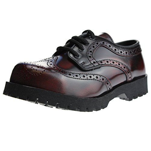 Boots & Braces - 4-Loch Budapester Burgundy Rot rub-Off Größe 38 (UK4) von Boots & Braces