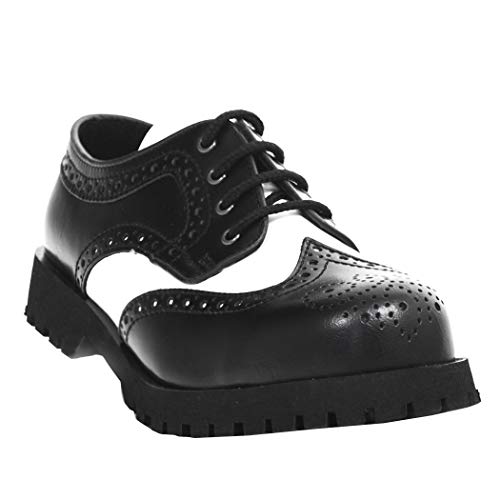 Boots & Braces - 4-Loch - Budapester - schwarz/Weiss von Boots & Braces