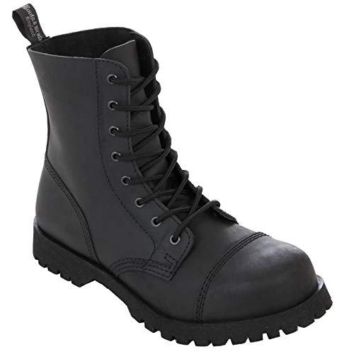 Boots & Braces 8-Loch Schnür-Stiefel Basic mit Stahlkappe (38) von Boots & Braces