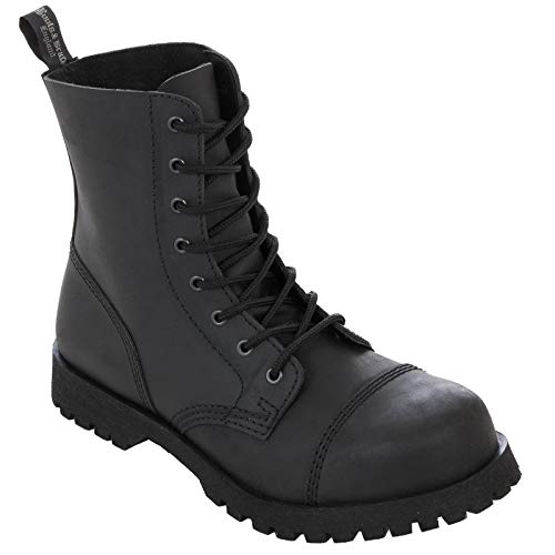 Boots & Braces 8-Loch Schnür-Stiefel Basic mit Stahlkappe (46) von Boots & Braces