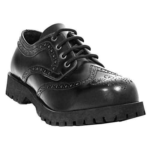 Boots & Braces Schuhe 4-Loch Budapester Schwarz, Schwarz, 45 EU von Boots & Braces