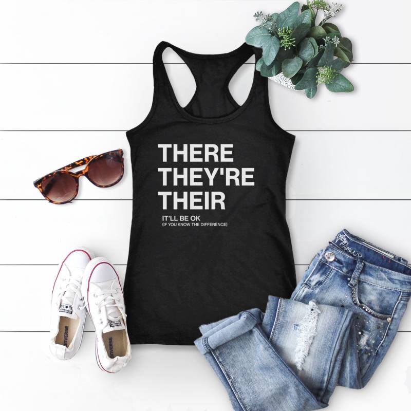 Englisch Lehrer Tank Top | Lustige Womens Mit Spruch, Lesen Tank, Grammatik Shirt, Nerdy Geschenk Für Leser, Zitat Tank-Top von BootsTees