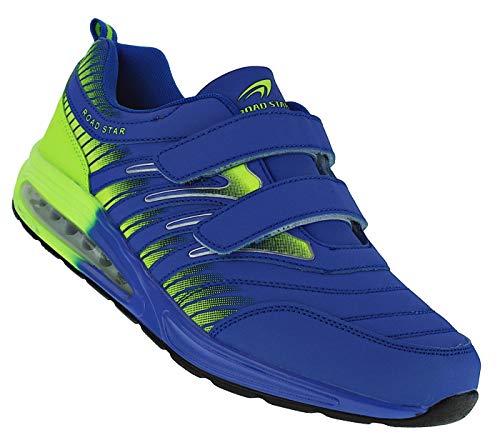 Bootsland Unisex Klett Sportschuhe Sneaker Turnschuhe Freizeitschuhe 001, Schuhgröße:49, Farbe:Blau/Grün von Bootsland