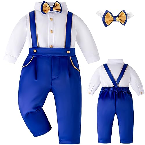 Booulfi Baby Kleidung Jungen 12-18 Monate Hosenträger Kinder Hosen Für Jungen Baby Anzug Junge Hochzeit Bekleidungssets Für Jungen Weihnachtsoutfit von Booulfi