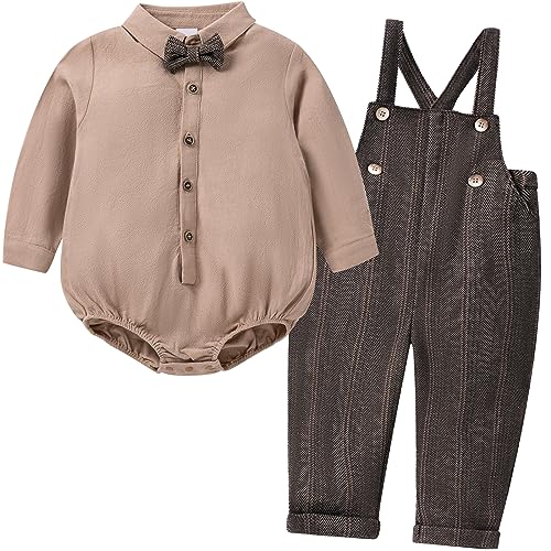 Booulfi Bekleidungssets für Jungen Baby Outfit Fotoshooting 0-3 Monate HosenträGer Hose 56 Kinder Neugeborenen Kleidung Junge von Booulfi