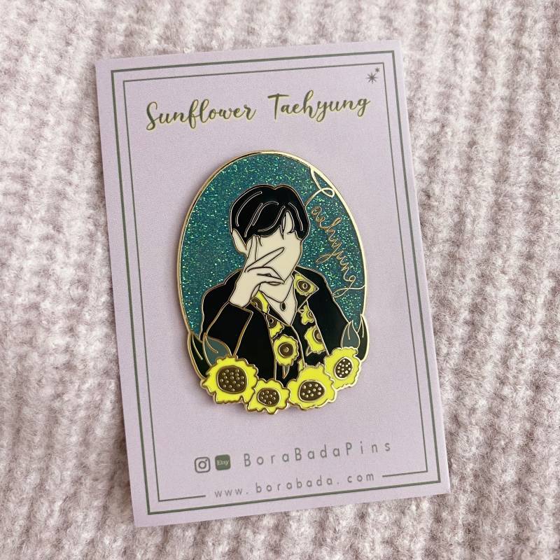 Bts Sonnenblume Taehyung V Emaille Pin von BoraBadaPins