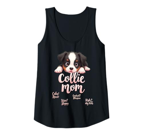 Damen Lustiges Collie Mom Dog Border Collie Mama Humor Zitat Tank Top von Border Collie Fun Designs