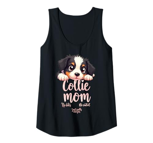 Damen Lustiges Collie Mom Dog Border Collie Mama Humor Zitat Tank Top von Border Collie Fun Designs