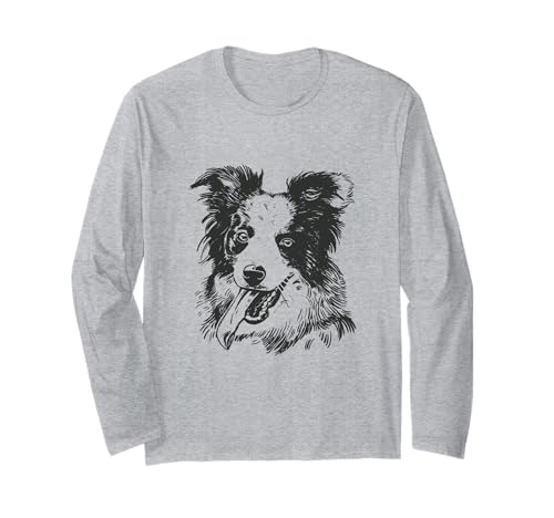 Border Collie Haustier Geschenke für Frauen Männer Hunde Langarmshirt von Border Collie Hundeliebhaber Geschenke