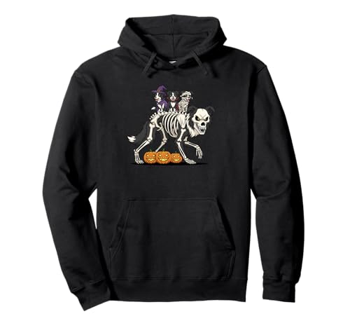 Border Collie Skelett Mama Hexe Halloween Kind Herren Damen Pullover Hoodie von Border Collie Lover Halloween Outfits for Boy Girl