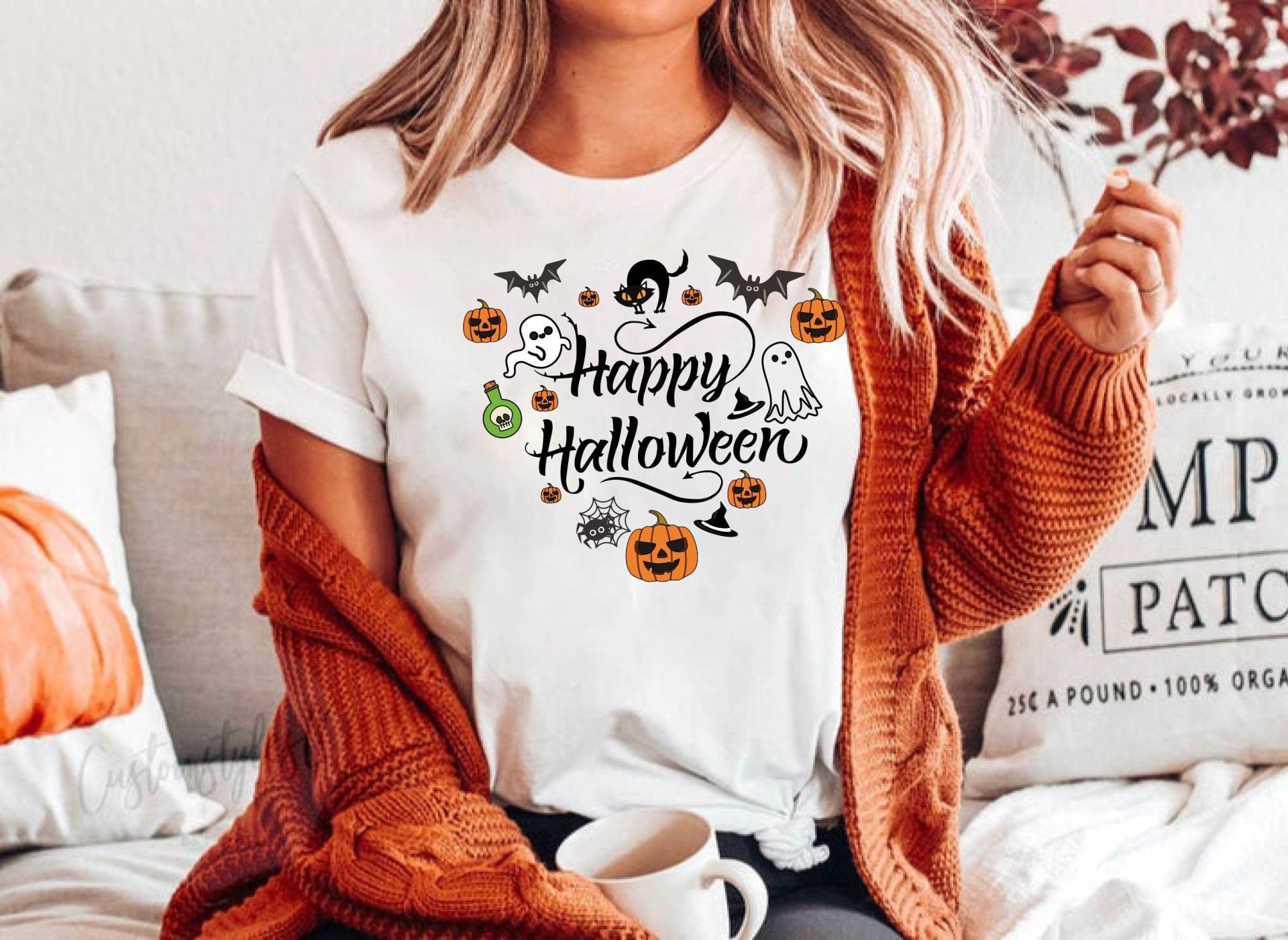 Happy Halloween Witches Tshirt, Kostüm, Damenkostüme, Trick Or Treat, Shirt, Damen Kleidung, Lässige Tshirts von BorderLes