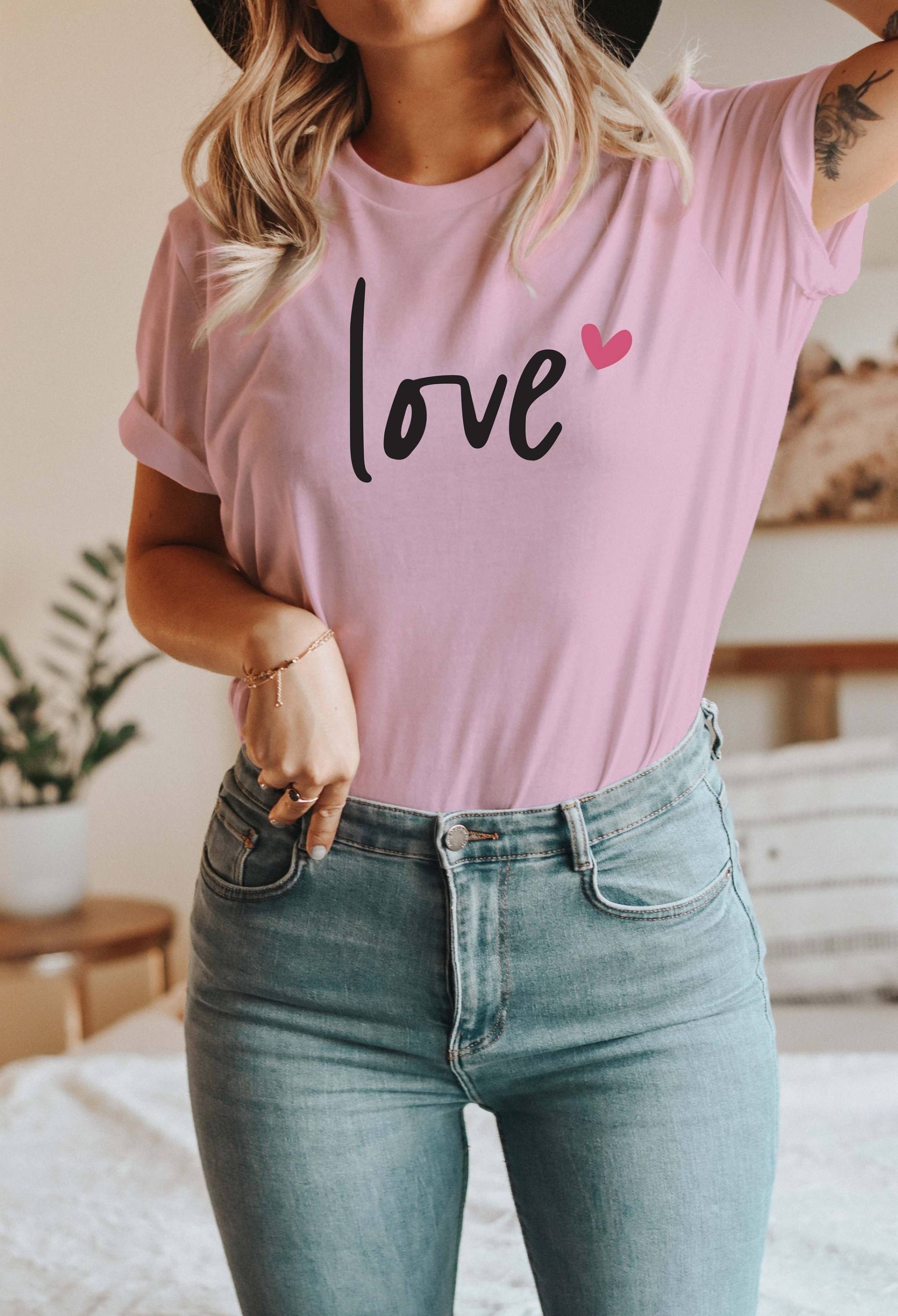 Valentine Es Shirts Für Frauen, Shirt Love Shirt, Süßes Valentinstag Tshirt Herz, Crewneck Valday.d6 von BorderLes