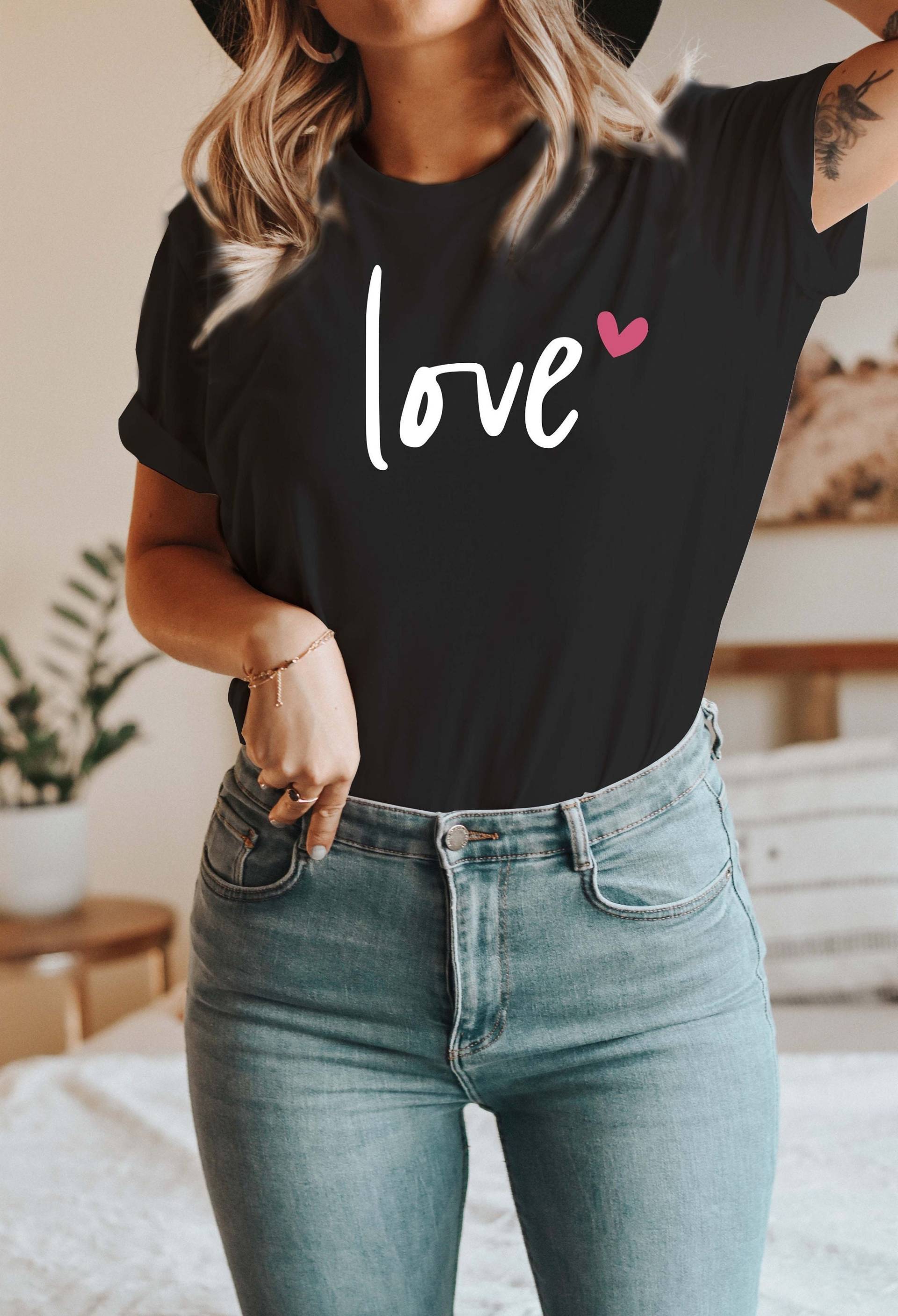 Valentine Es Shirts Für Frauen, Shirt Love Shirt, Süßes Valentinstag Tshirt Herz, Crewneck Valday.d6 von BorderLes