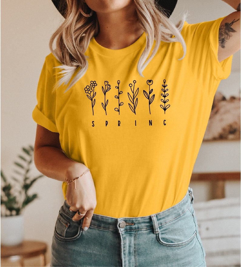 Wildblumen-Wildblumen-Wildblumen-Wildblumen-Pflanzenliebhaber-Pflanze-Mama-Wildtiere-Save The Bienen-Florales T-Shirt-Für Frauen, Blume von BorderLes