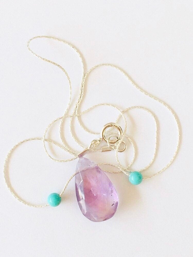 Amethyst Tropfen Kette von BorealisJewellery