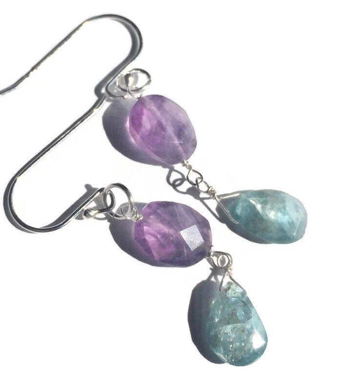 Amethyst Und Apatit Ohrringe von BorealisJewellery