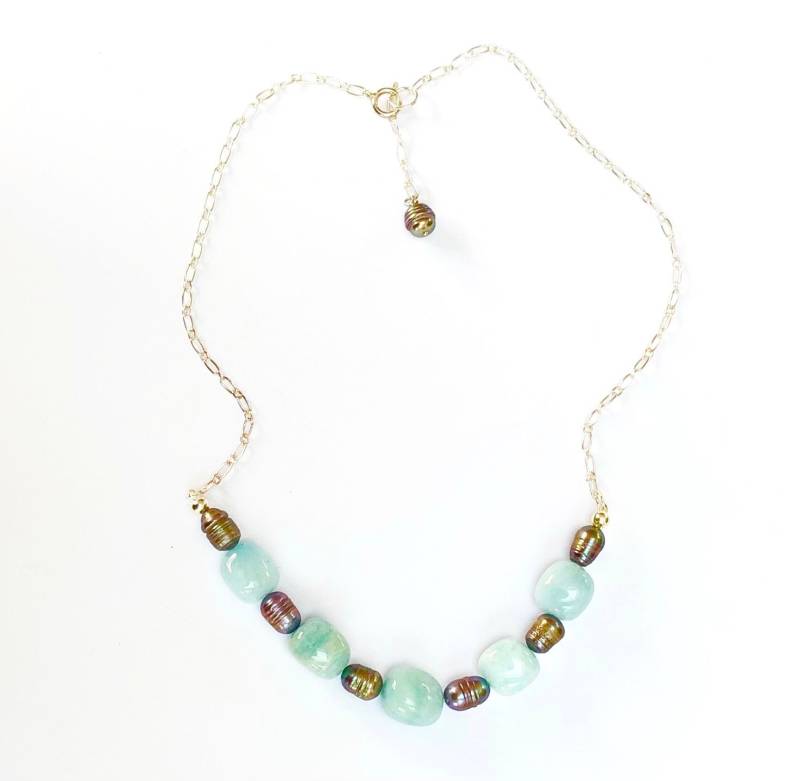 Aquamarin Mit Kaffeeperlen von BorealisJewellery