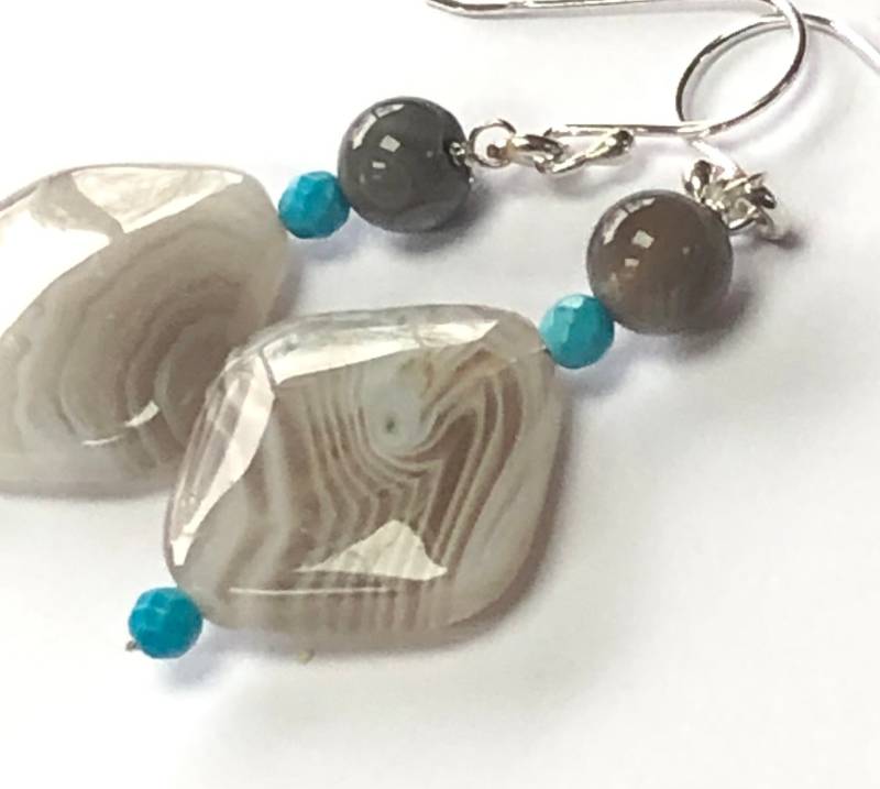 Graue Achat Ohrringe von BorealisJewellery