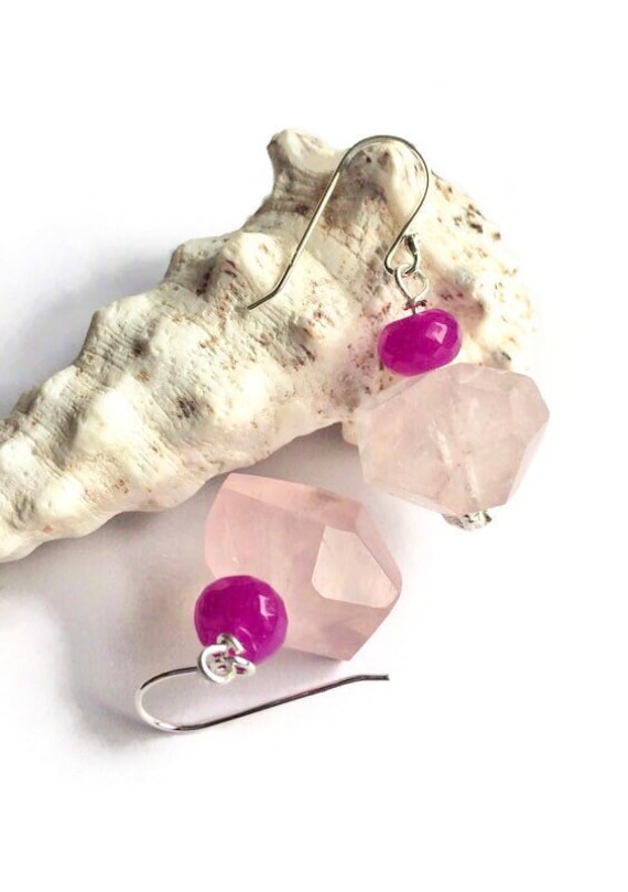 Rosenquarz Ohrringe von BorealisJewellery