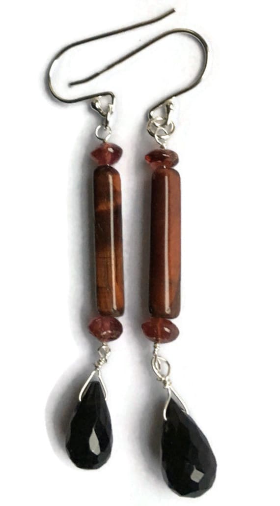 Rote Tigerauge Ohrringe von BorealisJewellery