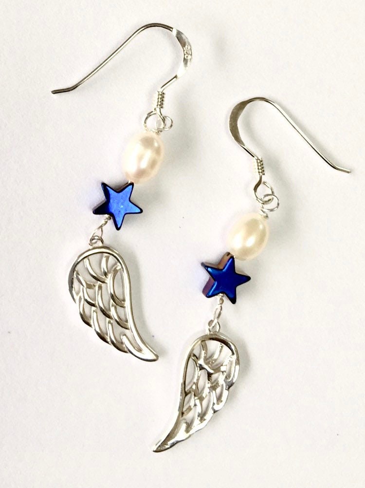 Silberne Engelsflügel Ohrringe von BorealisJewellery