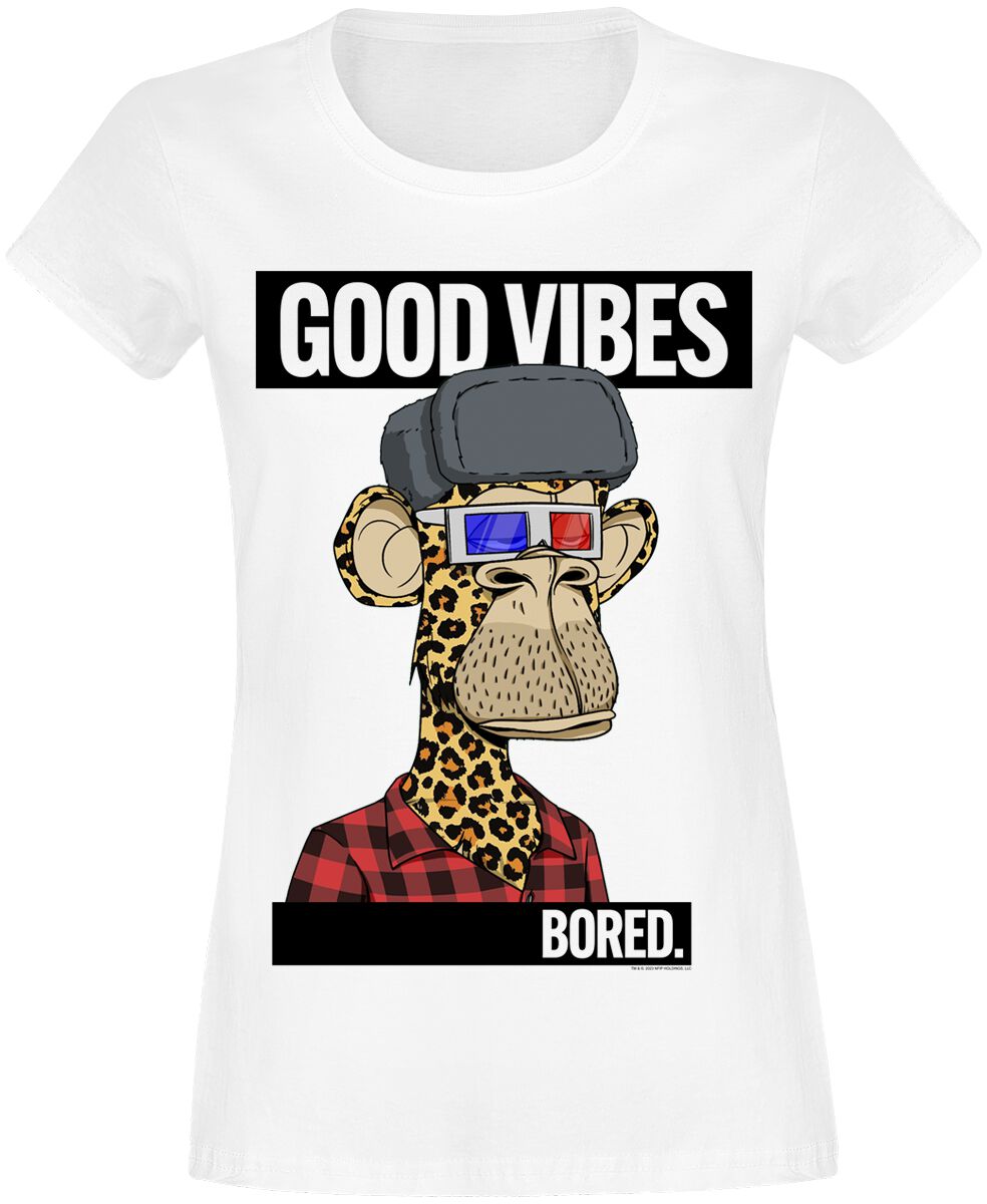 Bored Of Directors T-Shirt - Good Vibes - S bis XXL - für Damen - Größe L - weiß  - Lizenzierter Fanartikel von Bored Of Directors