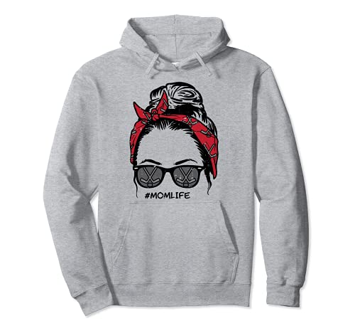 Ice Hockey Bandana Sunglasses Mom Life Mother Day Mama Women Pullover Hoodie von BoredKoalas Ice Hockey Clothes Men Women Kids Gift