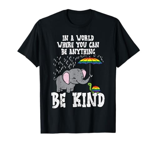 World Be Kind Elephant Rainbow Turtle Gay Pride LGBT Gift T-Shirt von BoredKoalas LGBT Clothes Gay Pride Support Gifts