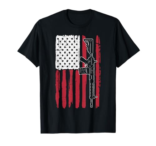 Amerikanische Flagge Gewehr Vintage Pro Gun Patriotische Männer Frauen T-Shirt Amerikanische Flagge Gewehr Vintage Pro Gun Patriotische Männer Frauen T-Shirt von BoredKoalas Pro Gun Shirts Owner Gunner Gift
