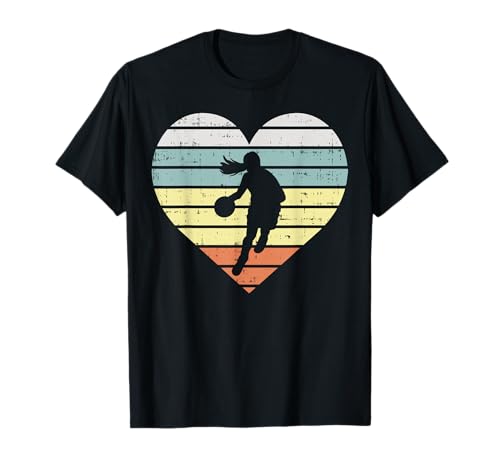 Heart Basketball Girl Retro Ball Sports Player Women Gift T-Shirt Heart Basketball Girl Retro Ball Sports Player Women Gift T-Shirt von BoredKoalas
